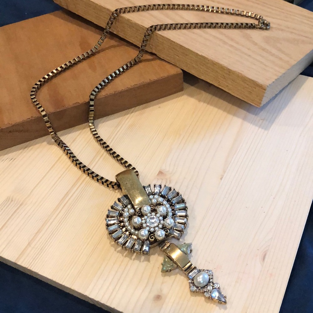 Modcloth Gold and Silver Statement Necklace (New)